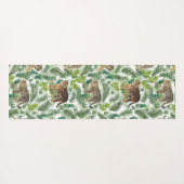 Moderne luipaarden Planten Oerwoud Yogamat (Achterkant (horizontaal))