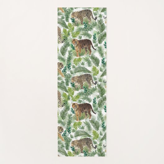 Moderne luipaarden Planten Oerwoud Yogamat (Voorkant)