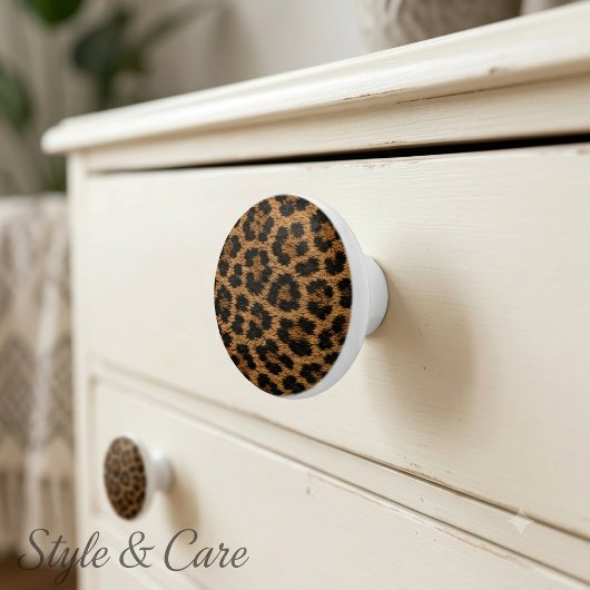 Moderne Luipaardpatroon Decorative Keramische Knop