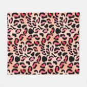Moderne Luipaardpatroon Dierenprint Fleece Deken (Voorkant (Horizontaal))