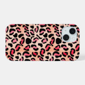 Moderne Luipaardpatroon Dierenprint iPhone 15 Case (Achterkant horizontaal)