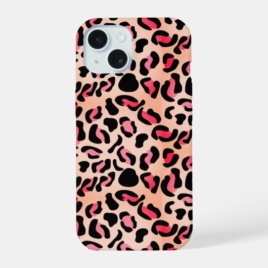 Moderne Luipaardpatroon Dierenprint iPhone 15 Case (Achterkant)