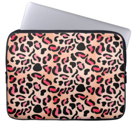 Moderne Luipaardpatroon Dierenprint Laptop Sleeve