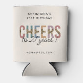 Moderne luipaardprint voor 21e verpartij blikjeskoeler (Voorkant)