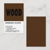 Moderne, lumber/houer/houtgaard visitekaartje (Voorkant / Achterkant)