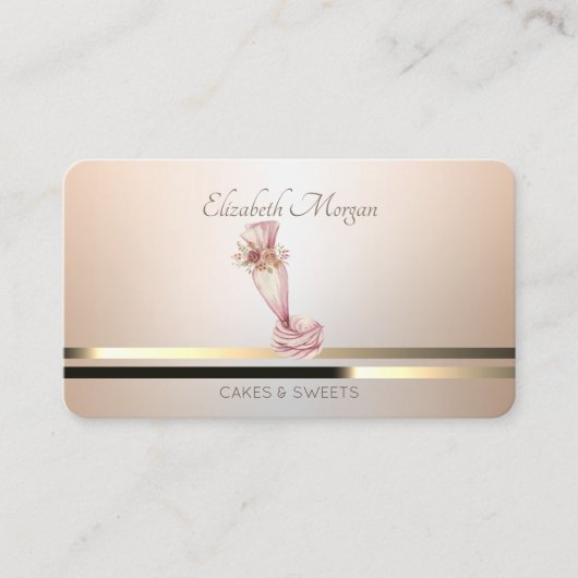 Moderne Luminouse bakkerij met buisbloem Visitekaartje (Voorkant)