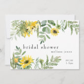 Moderne Lush Foliage & Sunflower Vrijgezellenfeest Kaart (Voorkant)