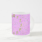 Moderne lussen op Roze Magenta Mok (Voorkant rechts)