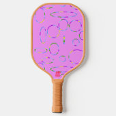 Moderne lussen op roze magenta pickleball paddle (Achterkant)