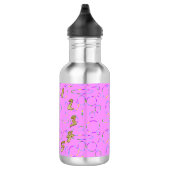 Moderne Lussen op Roze Magenta Waterfles Waterfles (Rechts)