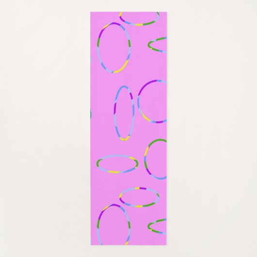 Moderne Lussen op Roze Magenta Yoga Mat (Voorkant)