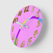 Moderne lussen Roze Magenta wandklok (Hoek)