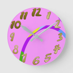 Moderne lussen Roze Magenta wandklok