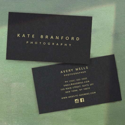 Moderne Lux minimalistische zwarte professional Visitekaartje