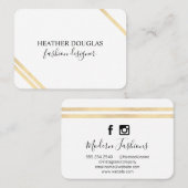 Moderne Lux Stripes Visitekaartje (Voorkant / Achterkant)