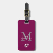 Moderne luxe aangepaste monogram, naam bagagelabel (Voorkant verticaal)