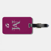 Moderne luxe aangepaste monogram, naam bagagelabel (Achterkant horizontaal)