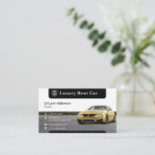 Moderne luxe autohuur | Minimalistisch Visitekaartje (Staand voorkant)