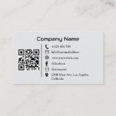 Moderne Luxe Autoverhuur & Verkoop QR Code Foto Visitekaartje (Achterkant)