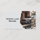 Moderne Luxe Autoverhuur & Verkoop QR Code Foto Visitekaartje (Voorkant)