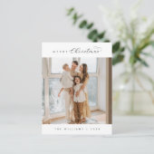Moderne Luxe, beste kerstfamilie Foto Briefkaart (Staand voorkant)