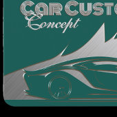 Moderne Luxe Blauwgroen Zilveren gegraveerde-stijl Visitekaartje