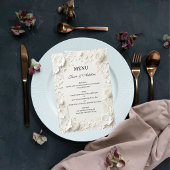 Moderne Luxe Bloemige Bruiloft  Menu