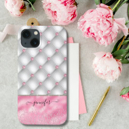 Moderne Luxe Blush Roze Chique Glam Bling Case-Mate iPhone Case