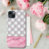 Moderne Luxe Blush Roze Chique Glam Bling Case-Mate iPhone Case