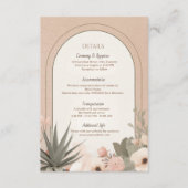 Moderne Luxe Botanische Elegante Bruiloft Informatiekaartje (Voorkant)