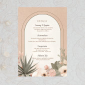Moderne Luxe Botanische Elegante Bruiloft Informatiekaartje