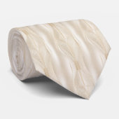 Moderne Luxe Champagne Textuur Stropdas (Opgerold)