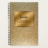 Moderne luxe chic glitter Gold gepersonaliseerd Planner (Voorkant)