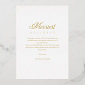 Moderne Luxe Collage 8 Kerstmis Folie Feestdagenkaart (Achterkant)