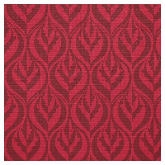 Moderne luxe donkerrode bladstof stof (Swatch)