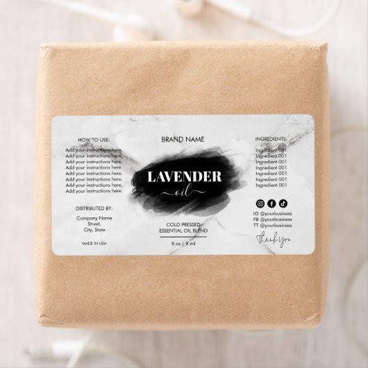 Moderne luxe druppellabels voor flesjes etiket (Insitu)