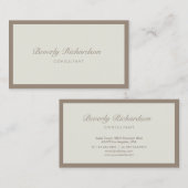 Moderne luxe, eenvoudige professionele bruin visitekaartje (Voorkant / Achterkant)