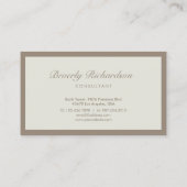 Moderne luxe, eenvoudige professionele bruin visitekaartje (Achterkant)