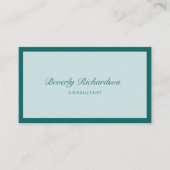 Moderne luxe, eenvoudige professionele turkooise visitekaartje (Voorkant)