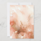 Moderne Luxe Elegant Roos Gouden Waterverf Bruilof Save The Date (Achterkant)