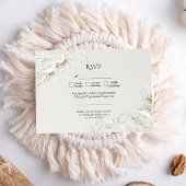 Moderne Luxe Elegante Bloem Bruiloft RSVP Kaartje