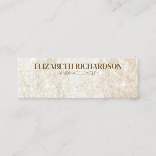 Moderne Luxe Elegante Oorbel Sieraden Display Mini Visitekaartje (Voorkant)