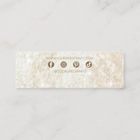 Moderne Luxe Elegante Oorbel Sieraden Display Mini Visitekaartje (Achterkant)