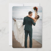 Moderne luxe elopement-aankondigingsfotokaart kaart (Achterkant)