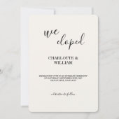 Moderne luxe elopement-aankondigingsfotokaart kaart (Voorkant)