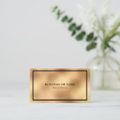 Moderne luxe faux Gold Foil Metallic Visitekaartje (Staand voorkant)