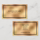 Moderne luxe faux Gold Foil Metallic Visitekaartje (Voorkant / Achterkant)