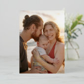 Moderne Luxe Folie Foto Prettig Kerst Kaart (Staand Voorkant)