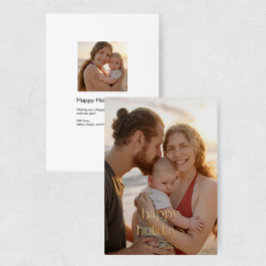 Moderne luxe folie foto prettige feestdagen kaart