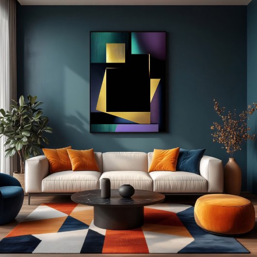 Moderne Luxe Geometrische Compositie Canvas Afdruk